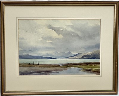 Lot 271 - Dorothy Brown, watercolour - Scottish Loch, signed, 26cm x 37cm, in glazed frame