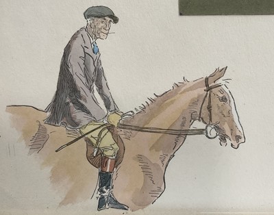 Lot 1145 - *Snaffles, Charles Johnson Payne (1884-1967) hand-coloured print - The Stonefaced 'Narrer-back', published by Messrs Fores, 50cm x 69cm, in glazed frame