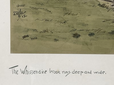 Lot 1147 - *Snaffles, Charles Johnson Payne (1884-1967) hand-coloured print - The Whissendine brook runs deep and wide, published by Messrs Fores, 50cm x 67cm, in glazed frame