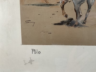 Lot 1148 - *Snaffles, Charles Johnson Payne (1884-1967) signed hand-coloured print - The Game of Sahibs and Rajah's, published by Messrs Fores, 47cm x 66cm, in glazed frame