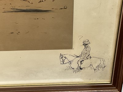 Lot 1148 - *Snaffles, Charles Johnson Payne (1884-1967) signed hand-coloured print - The Game of Sahibs and Rajah's, published by Messrs Fores, 47cm x 66cm, in glazed frame