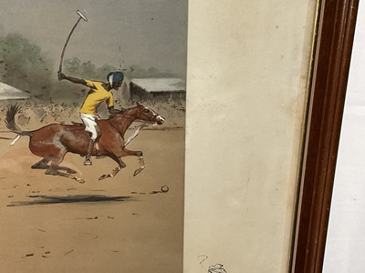 Lot 1148 - *Snaffles, Charles Johnson Payne (1884-1967) signed hand-coloured print - The Game of Sahibs and Rajah's, published by Messrs Fores, 47cm x 66cm, in glazed frame