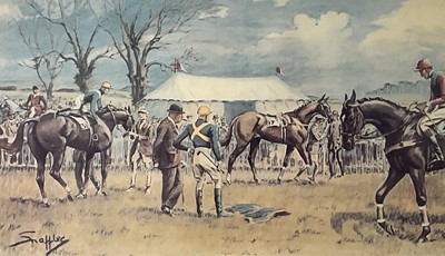 Lot 1149 - *Snaffles, Charles Johnson Payne (1884-1967) print - "Oh! To be in England now that April's there" , published by Messrs , with snaffle blindstamp, 51cm x 66cm, in glazed frame