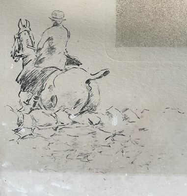 Lot 1151 - *Snaffles, Charles Johnson Payne (1884-1967) hand-coloured print - A Little Fizzer, with snaffle blindstamp, 45cm x 38cm, in glazed frame