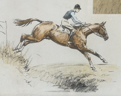 Lot 1156 - *Snaffles, Charles Johnson Payne (1884-1967) signed hand-coloured print - The one to carry your half crown, 45cm x 55cm, in glazed frame
