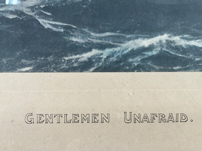 Lot 1157 - *Snaffles, Charles Johnson Payne (1884-1967) signed print - Gentlemen Unafraid, 45cm x 66cm, in glazed frame