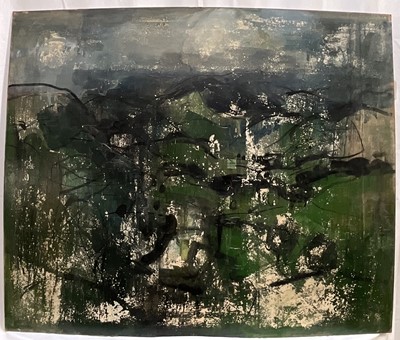 Lot 224 - George Hammond Steel (1900-1960) oil on board, Cheviots 1950s, signed pencil verso, unframed