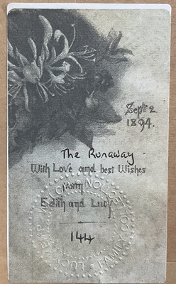 Lot 1010 - *Lucy Kemp-Welch (1869-1958) pencil drawing - 'The Runaway', dated Aug. 16. '94, 15.5cm x 9.5cm, in glazed gilt frame. NB: From an 1894 album of drawings and oils which was a gift from Lu...