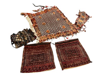 Lot 1475 - Belouche camel throw and similar items