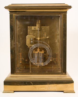 Lot 806 - Unusual Victorian gilt brass cased calendar bracket clock retailed by W. Thornhill, New Bond Street, London with gilt metal dial and three subsidiary dials for day, date and month in four glass c...