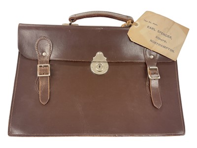 Lot 87 - 1950s Leather attaché case formerly belonging to the Rt. Hon. Earl Spencer