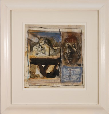 Lot 1177 - *Roy Turner Durrant (1925-1998) mixed media, dated 1971, 36cm x 34cm, glazed frame