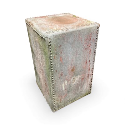 Lot 1969 - An old galvanised riveted water tank