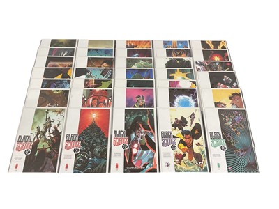Lot 2887 - One box of modern comics to include Image Comics (Black Science) Marvel (Black Widow) Valiant (Bloodshot) and others. Mostly bagged and boarded in very good condition. Approxim...