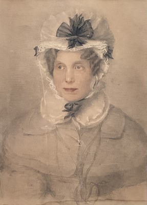 Lot 222 - Attributed to George Richmond, pencil and chalk portrait of a lady