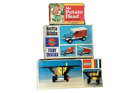 Lot 2017 - Airfix Betta Bilda Teeny Trucks No.4512, Lego plane No.661, Bump & Go, Mr. Potato Head etc. (1 box)