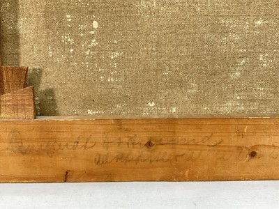 Lot 23 - Mid 20th German oil on canvas, still life on a ledge