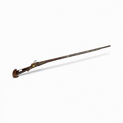Lot 865 - 19th century Indian match lock Jezail musket