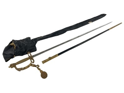 Lot 4 - 20th century British Diplomats' court sword with dress knot and scabbard