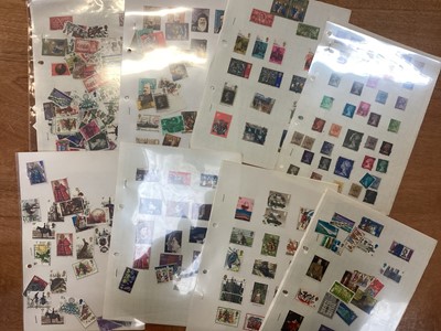 Lot 1185 - Stamps - World accumulation on leaves, album & stockbook including G.B. presentation packs Guernsey u/m, Tristian Da Cunha covers to 10/- definitive dated 1955 & others