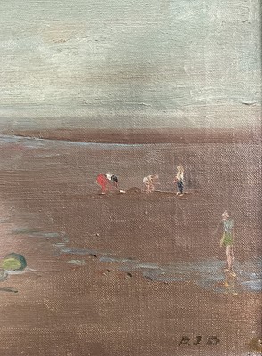 Lot 1 - Rodney Joseph Burn (1899-1984) oil on canvas, Sands at Bembridge, signed with initials, titled verso, 29cm x 44cm, framed