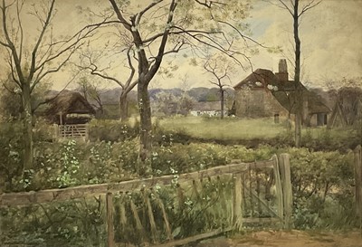Lot 41 - English School, 20th century watercolour, rural scene, 49cm x 70cm, glazed frame