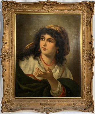 Lot 13 - 19th Century Oil on canvas, The Fortune Teller, 47.5cm x 37.5cm, in gilt frame