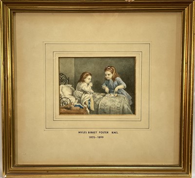 Lot 277 - 19th century English School, watercolour, The Invalid’s Breakfast, bears monogram, 9cm x22cm, framed