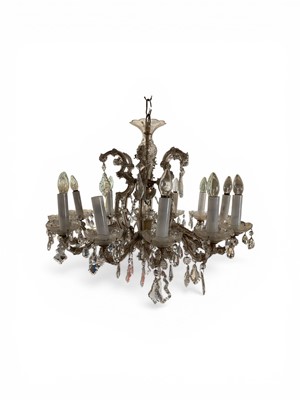 Lot 1459 - Antique cut glass chandelier