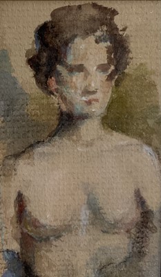 Lot 218 - Manner of George Chinnery (1774-1852) watercolour - figure study, 9.5 x 6cm, glazed frame