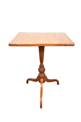 Lot 1265 - 19th century mahogany tripod table with rectangular top