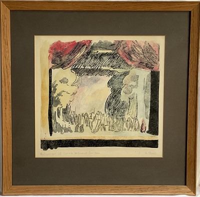 Lot 247 - B. Steel limited edition print, 'Norma rehearsal at Covent Garden', signed titled numbered 7/13, 27cm x 28cm, glazed frame