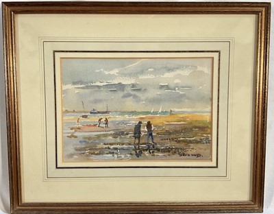 Lot 256 - David Wood (Scottish 1933-1996) three watercolours, marine scenes, glazed frames