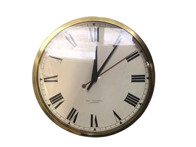 Lot 2923 - Vintage electric wall clock from Roy Tomson Newspapers engineering department.