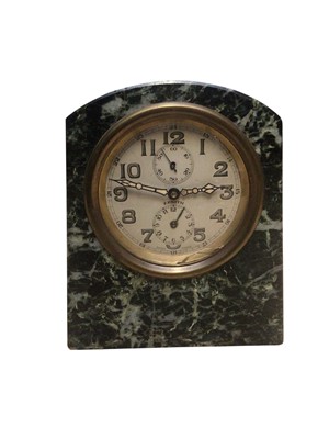 Lot 2909 - Art Deco marble cased Zenith clock