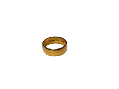 Lot 23 - 22ct gold thick band wedding ring