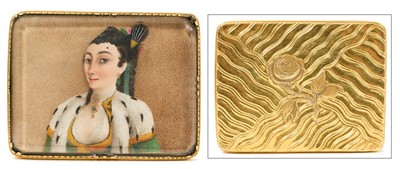 Lot 716 - Unusual late 18th / early 19th century Continental portrait miniature on ivory
