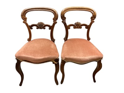Lot 1437 - Set of six early Victorian rosewood dining chairs