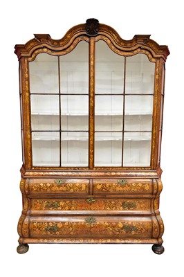 Lot 1416 - Late 18th century Dutch marquetry display cabinet