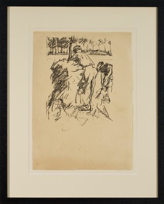 Lot 1027 - Harry Becker (1865-1928) lithograph, Building a Bean Sheaf, 1908