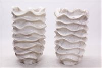 Lot 1277 - Impressive pair of Art Deco Influence marble...