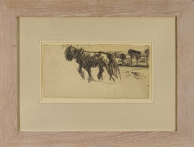 Lot 1062 - Harry Becker (1865-1928) graphite, Heavy Horse