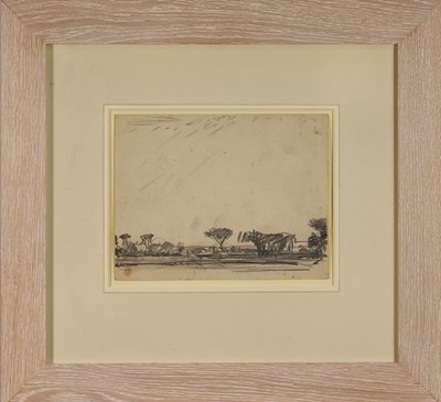 Lot 1057 - Harry Becker (1865-1928) graphite, Plough Team on the Horizon I, 17.5 x 22cm, glazed frame