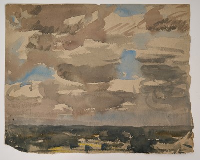 Lot 1085 - Harry Becker (1865-1928) watercolour, Cloud Study, inscribed as titled verso, 26 x 32cm