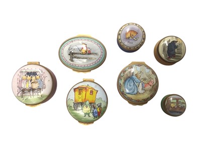 Lot 2902 - Group of Winnie the Pooh Halcyon Days enamel boxes