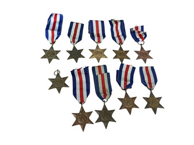 Lot 21 - Collection of ten Second World War France and Germany Stars (with ribbons), (10).