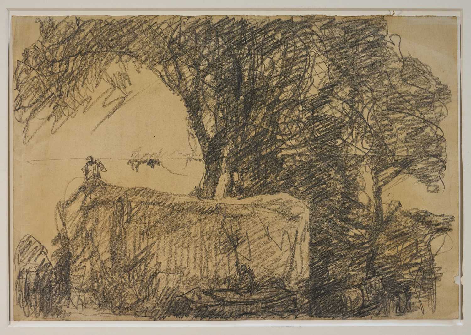Lot 1074 - Harry Becker (1865-1928) graphite, Figures Building a Hayrick, 39 x 56cm