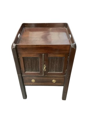 Lot 1382 - George III mahogany pot cupboard