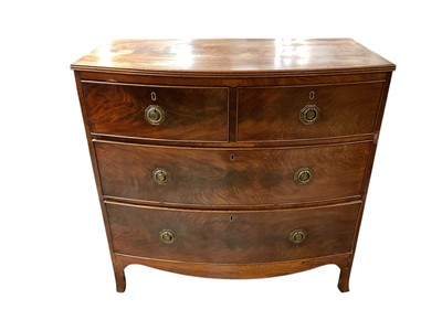 Lot 1374 - Regency mahogany bowfront chest
