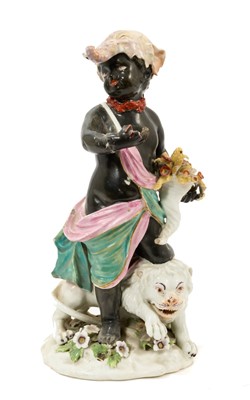 Lot 42 - Derby figure, emblematic of Africa, circa 1765